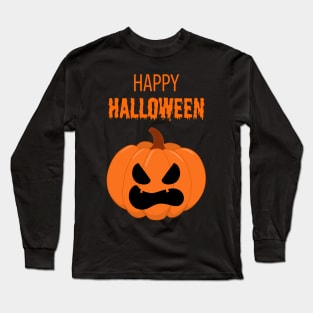 Happy Halloween Pumpkin Face #2 Long Sleeve T-Shirt